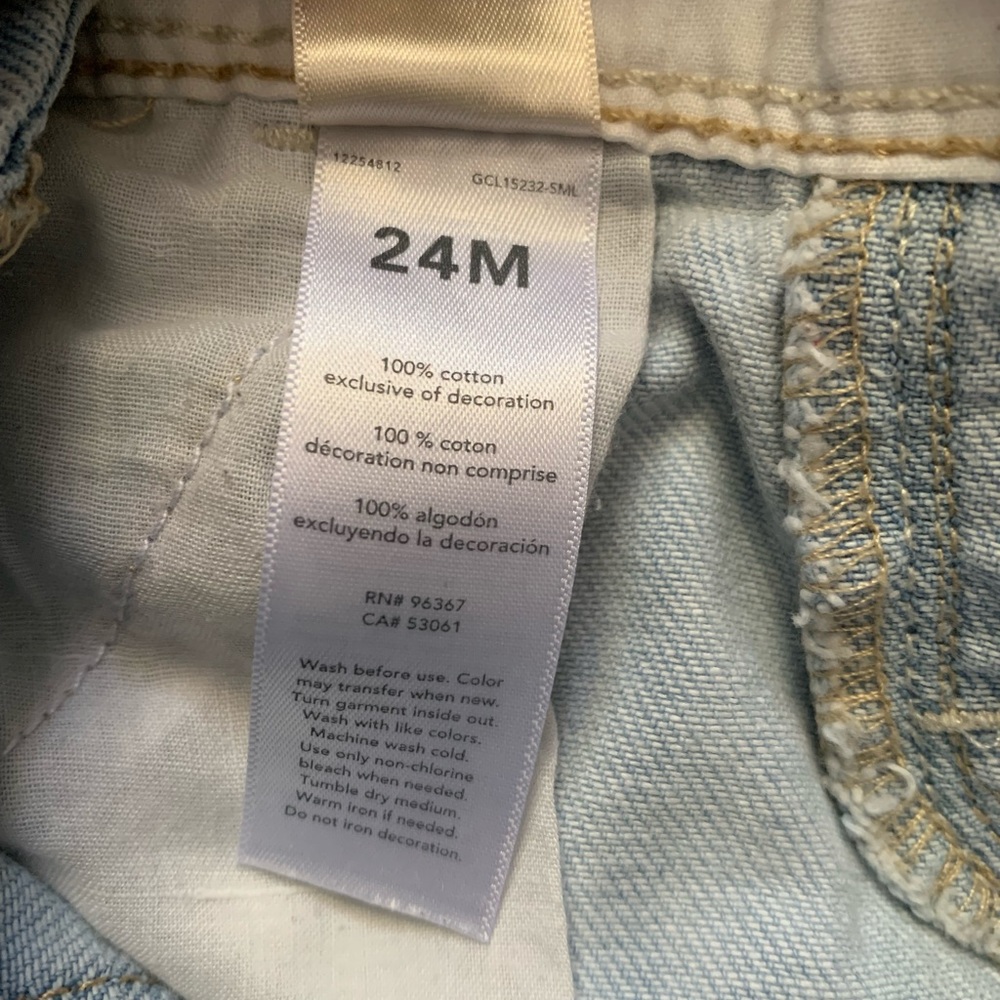 OshKosh B’gosh Infant Baby Polka Dotted Denim Overalls - Picture 12 of 13